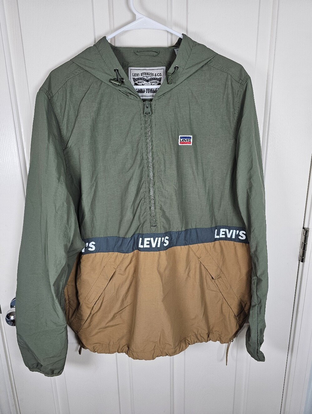 Levi's 2-Pocket Green Zipper Hoody Jacket Mens Size M